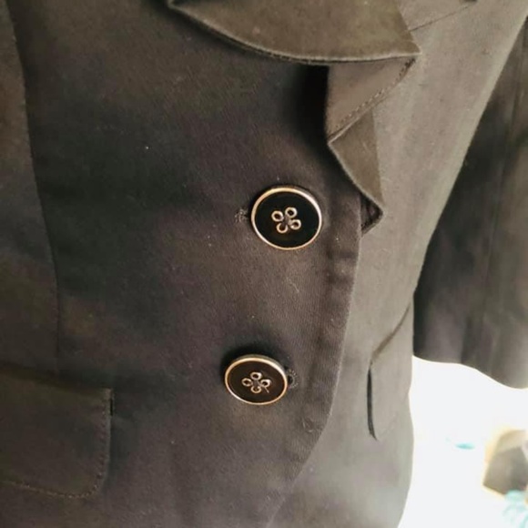 WHBM ruffle blazer black 4 - Picture 5 of 5